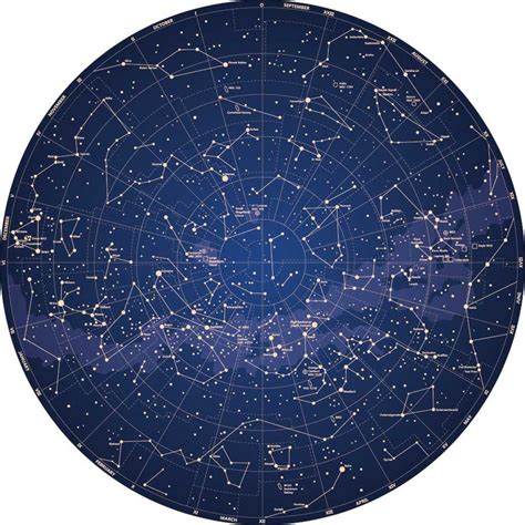 Detailed Map Of Constellations Wallpaper Mural Constellations
