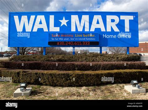 Wal-Mart's new sign showing its new "Save Money, Live Better" slogan at