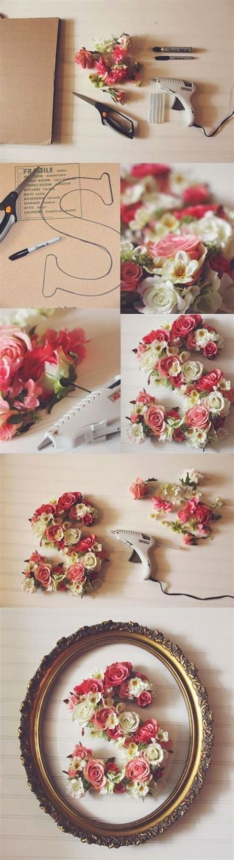 Customizando Letra Com Flores My Blog Dezdemon Diy Floral Letters