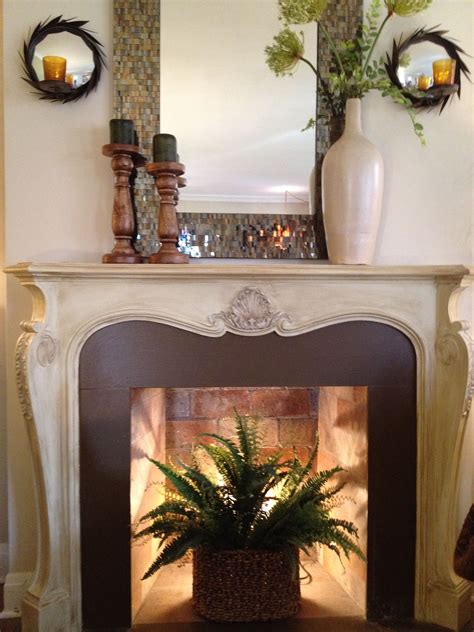 Amy Scott Interior Design Fireplace Decor Summer Candles In