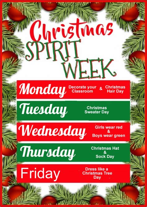 It's the most wonderful time of the year! WCA - Christmas Spirit Week - December 14-18 ...