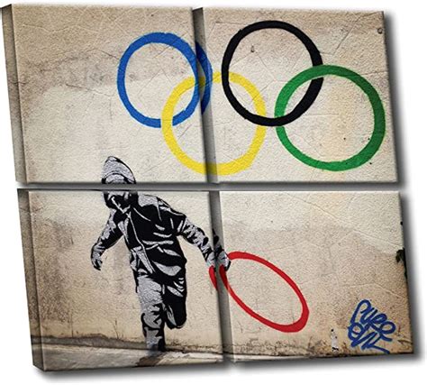 Banksy Street Graffiti London Olympics 2012 Ring Thief