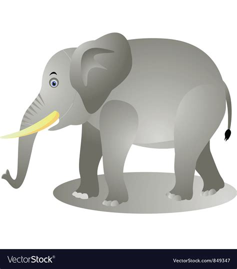 Elephant Cartoon Royalty Free Vector Image Vectorstock