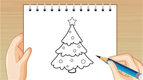 ხატვა ნაძვის ხე Easy Christmas Tree Drawing Youtube