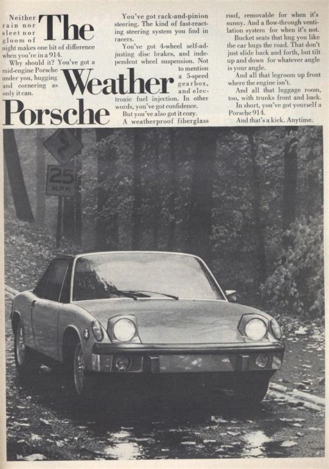 914 Ad Porsche 912 Porsche Cars Vintage Advertisements Vintage Ads
