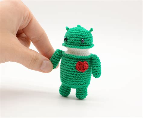 Plush Robot Android Robot T Miniature Robot With Red