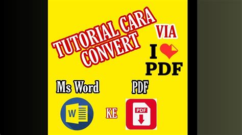 After converting the document, you will be given options to download the file, save it to online storage or print. TUTORIAL Cara Convert Dari Word Ke PDF Melalui Website I ...