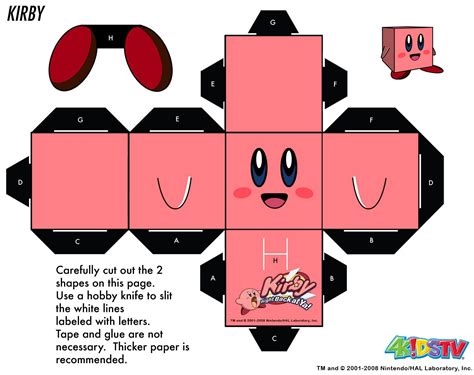 Kirby Cubecraft Kirby Perles Hama Imprimé E Creation Maison