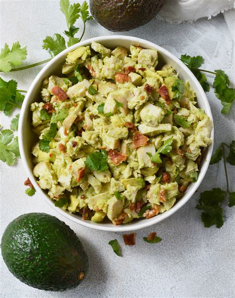 This was easy to put together and great for lunch or dinner. Bacon Avocado Chicken Salad Whole30 Recipe - WonkyWonderful