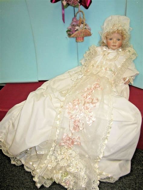 Vintage Heavenly Christening Baby Porcelain Doll Marked Vs 20 Reborn
