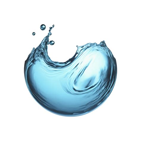 Water Liquid Splash In A Shape Of A Sphere Isolated On Transparent