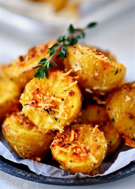 Oven Roasted Herb And Garlic Parmesan Potatoes Mom On Timeout