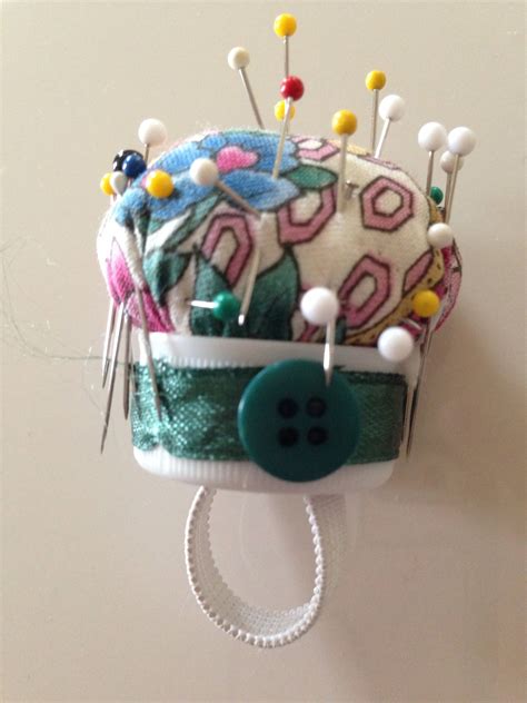 Pin Cushion Made From A Bottle Cap To Be Worn On Your Finger Crafts