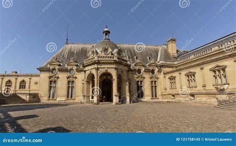 Inner Court Of The Castle Of Chantilly France Stock Image Image Of