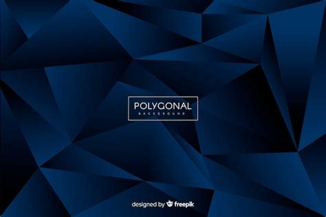 Free Vector Dark Blue Polygonal Background