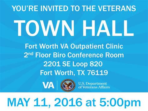 veterans town hall scheduled may 5 at fort worth va outpatient clnic