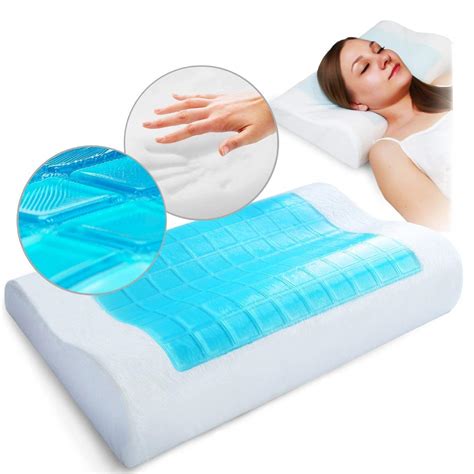 Milford Cooling Gel Infused Memory Foam Cervical Orthopedic Neck Support Contour Pillow Size 19