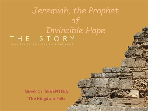 Ppt Jeremiah The Prophet Of Invincible Hope Powerpoint Presentation