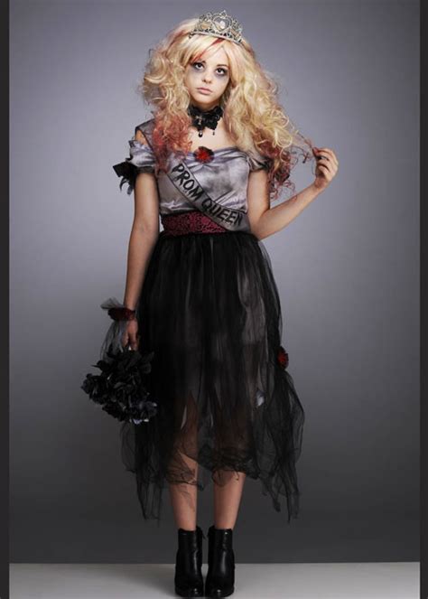 Teen Girls Dead Zombie Prom Queen Costume