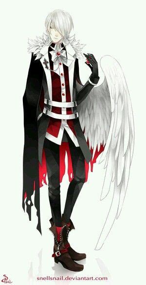 Wings Cloaked In Black Anime Anime Guys Cute Anime Boy