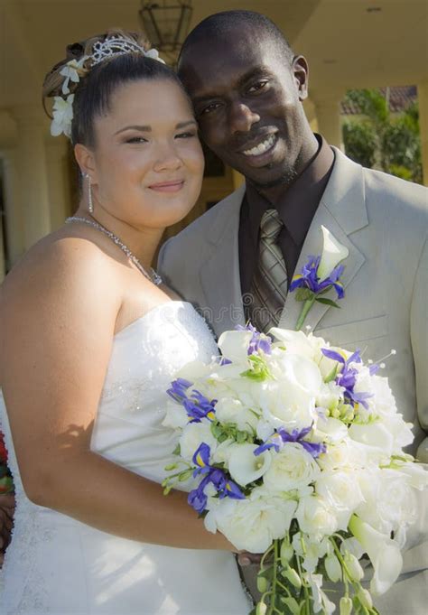 Mixed Race Wedding Couple Faces Stock Image Image Of Dress Asian
