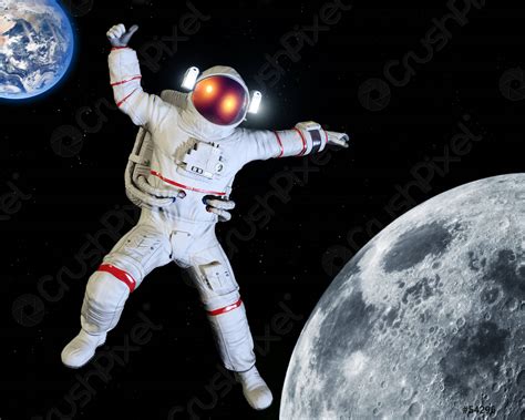 Astronaut Landing On The Moon Stock Photo 54296 Crushpixel