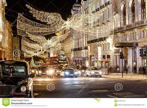 Christmas Lights On Regent Street In 2016 In London Editorial Image