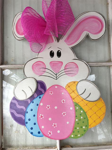 Easter Bunny Door Decorations Easter Bunny Door Wreath Front Door