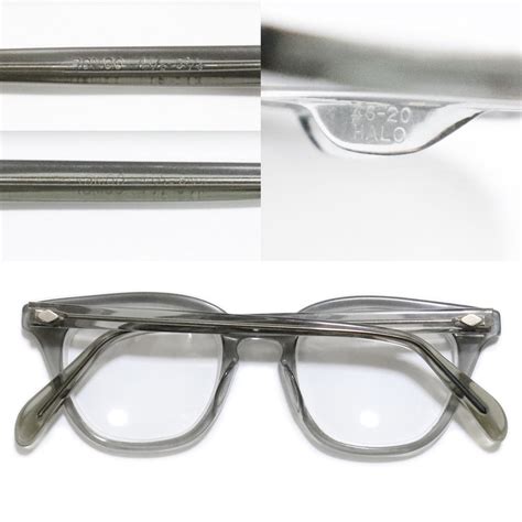 vintage 1960 s 70 s halo romco uss military official g i glasses gray smoke [46 20] ｜ ビンテージ