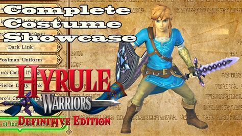 Hyrule Warriors Definitive Edition Complete Costume Showcase Youtube