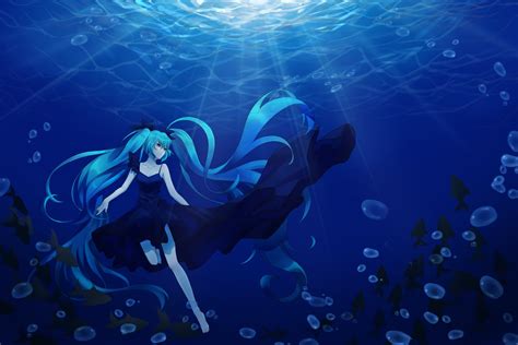 Hatsune Miku Underwater Other Anime Background Wallpapers On My Xxx Hot Girl