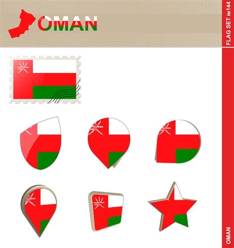 Premium Vector Oman Flag Set Flag Set 144 Vector