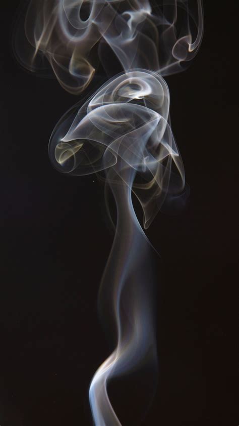 Download Wallpaper 1350x2400 Smoke Smoke Puffs Dark Background