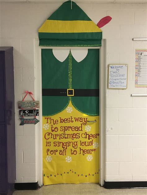 Elf Christmas Classroom Door Decor Door Decorations Classroom
