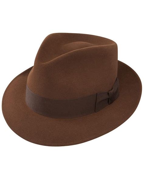 Stetson Brown Dress Hat With 2 Inch Brim Stetson Felt Fedora Hats