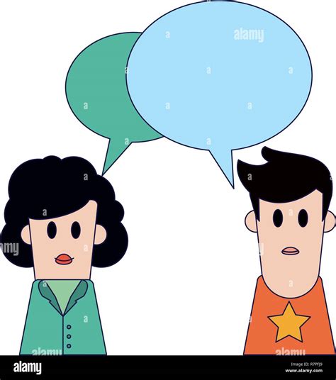 Personas Hablando De Dibujos Animados Imagen Vector De Stock Alamy