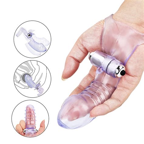 Finger Sleeve Vibrator G Spot Massage Clit Stimulate Female Masturbator Sex Toys For Women