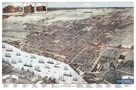 Beautifully Restored Map Of Savannah Georgia From 1891 Knowol