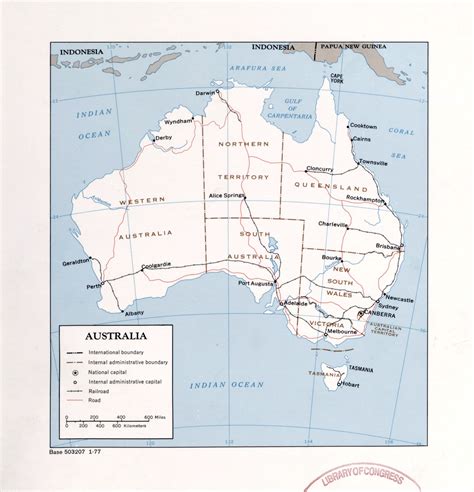 Large Detailed Political And Administrative Map Of Australia With Roads Railroads And Major