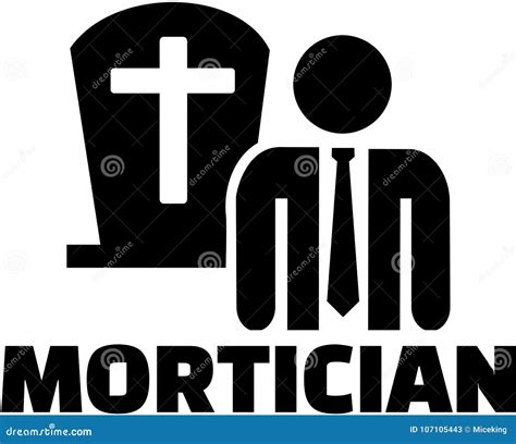 Mortician Icon With Job Title Stock Vector Illustration Of Symbol