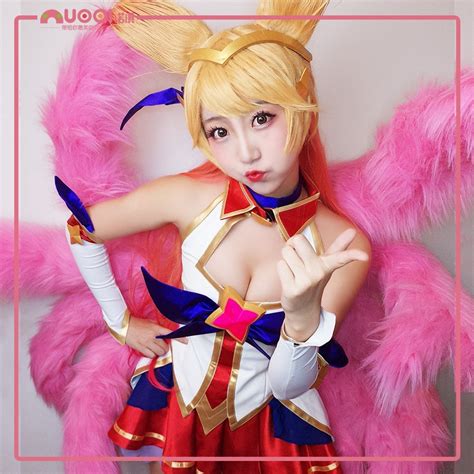 Full Set New Arrival Game Lol Cosplay Costumes Star Guardian Magica Nine Tailed Fox Ahri Cosplay