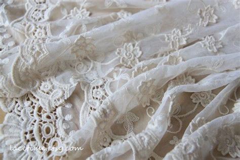 Stoffe, vielseitig & bunt | meterware: Spitzenstoff in Creme, häkeln Spitzenstoff, Baumwolle ...