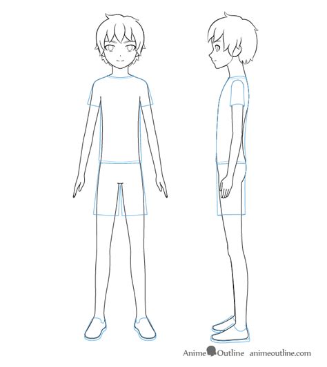 Anime Boy Drawing Easy Full Body Hair Tanya Draw