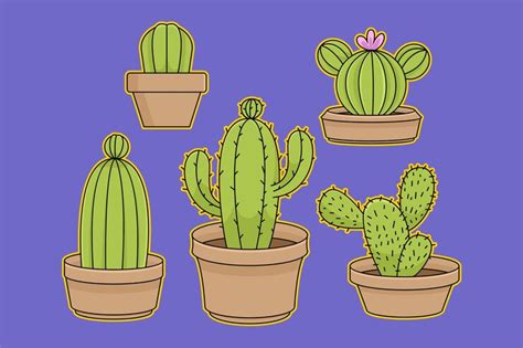 Premium Vector Minimalist Cactus Design Illustrations