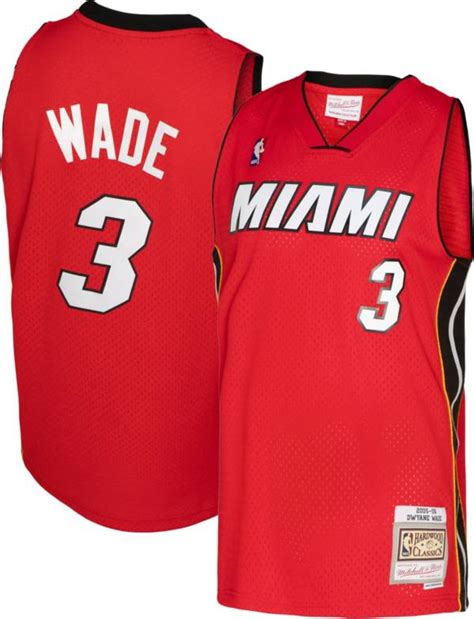 Mitchell And Ness Mens 2005 Miami Heat Dwyane Wade Red Hardwood Classics