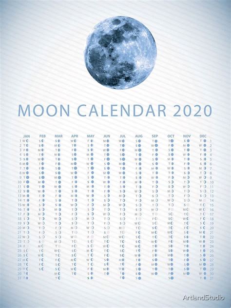 2020 Moon Calendar Moon Phase Calendar Moon Calendar Lunar Moon