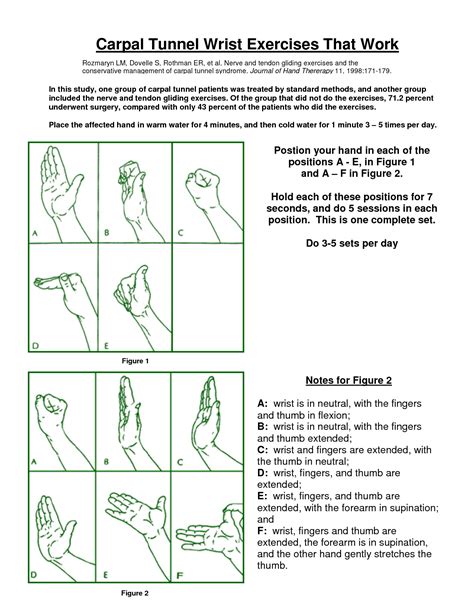 Printable Carpal Tunnel Exercises Customize And Print