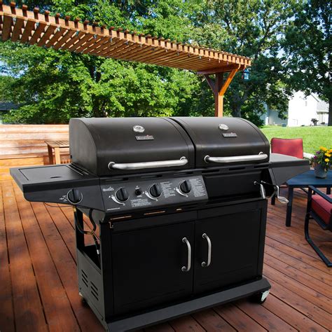 Natural gas grills are the best tools for your yard. CharBroil 2-in-1 Charcoal and 3-Burner Gas Deluxe Combo ...