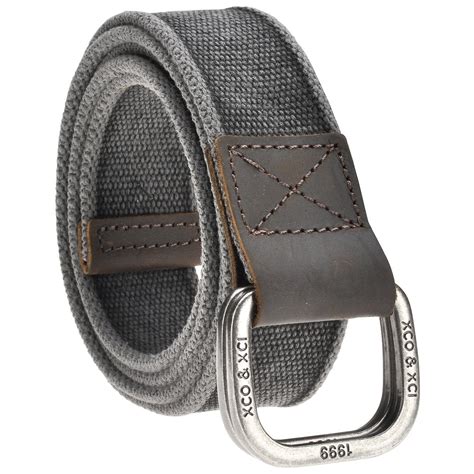 Faleto Mens 535 Double D Ring Canvas Web Belt Military Casual Belt