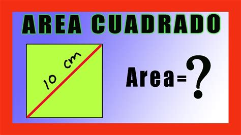 👉 Area De Un Cuadrado Con Diagonal Youtube